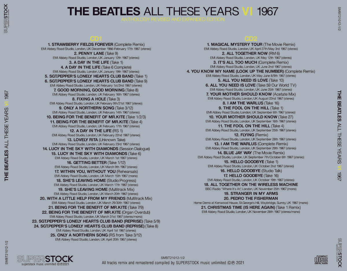 THE BEATLES / ALL THESE YEARS V - VIII 1966 - 1970 ANTHOLOGY REVISED EXPANDED EDITION 8CD