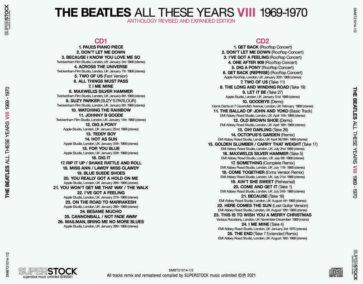 THE BEATLES / ALL THESE YEARS Ⅰ - Ⅷ ANTHOLOGY REVISED AND EXPANDED EDITION (16CD)