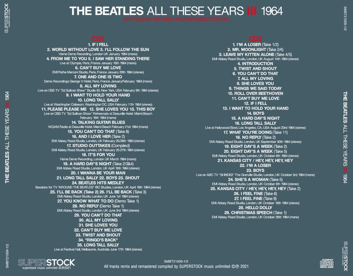 THE BEATLES / ALL THESE YEARS Ⅰ - Ⅷ ANTHOLOGY REVISED AND EXPANDED EDITION (16CD)