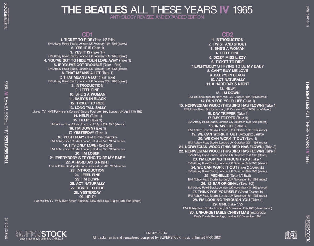 THE BEATLES / ALL THESE YEARS I - IV 1957 - 1965 ANTHOLOGY REVISED AND EXPANDED EDITION SET 【8CD】