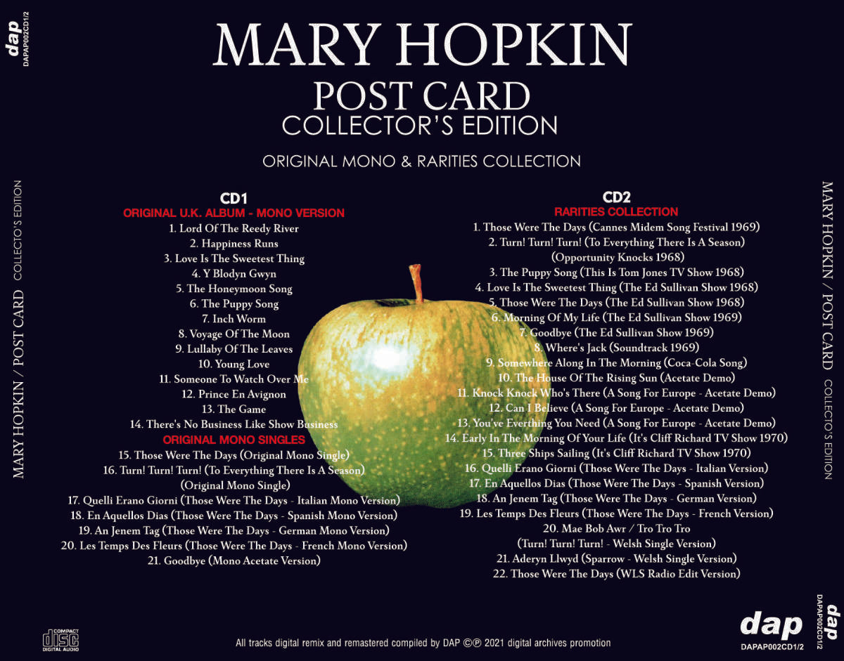 MARY HOPKIN / POST CARD COLLECTOR'S EDITION [2CD]