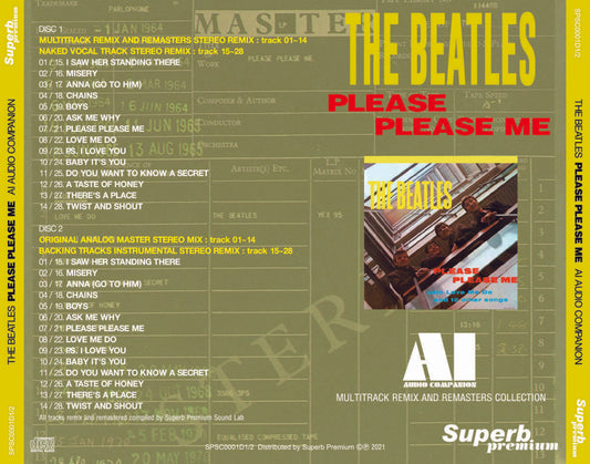 THE BEATLES / PLEASE PLEASE ME AI AUDIO COMPANION MULTITRACK REMIX AND REMASTERS COLLECTION (2CD)