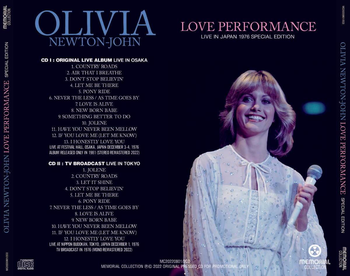 OLIVIA NEWTON-JOHN Love Performance Greatest Video Collection 2CD 2DVD Set
