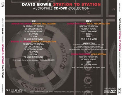 DAVID BOWIE / STATION TO STATION AUDIOPHILE CD/DVD COLLECTION (1CD+1DVD)