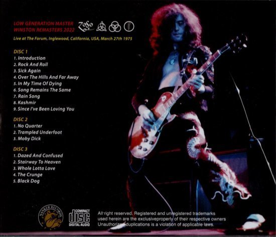 LED ZEPPELIN / L.A. FORUM 1975 FINAL SHOW (3CD)