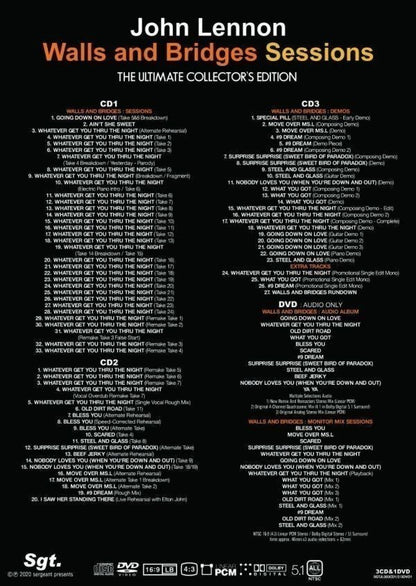 JOHN LENNON / WALLS AND BRIDGES ALTERNATES & SESSIONS SET (5CD+2DVD)