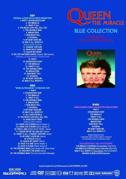 QUEEN / THE MIRACLE - EXPANDED COLLECTOR'S Edition BLUE (2CD+DVD)