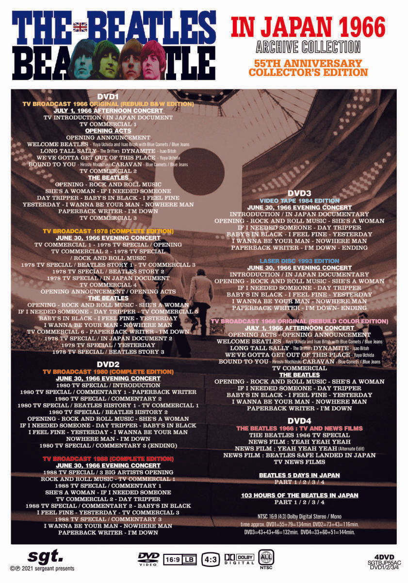 THE BEATLES / IN JAPAN 1966 ARCHIVE COLLECTION (4DVD)