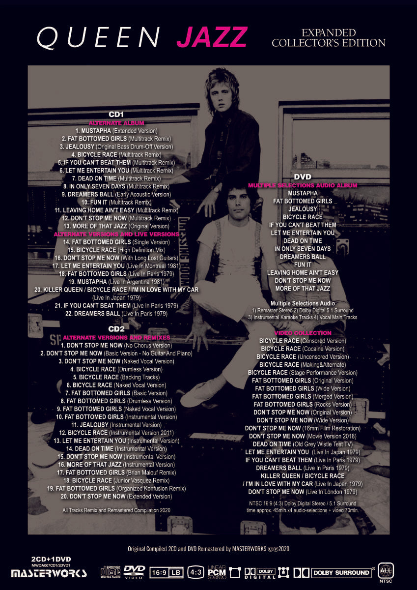 Queen Jazz Expanded Collector's Edition New Remix And Remasters 2CD 1DVD MASTERWORKS