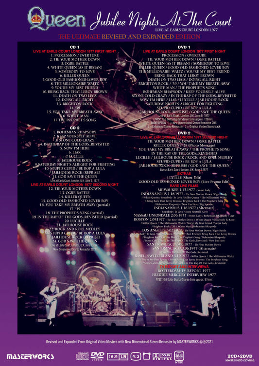 QUEEN / JUBILEE NIGHTS AT THE COURT REVISED AND EXPANDED [2CD+2DVD]