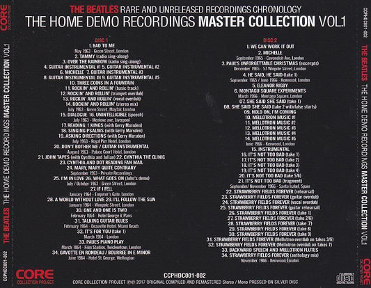 THE BEATLES / THE HOME DEMO RECORDINGS MASTER COLLECTION RARE AND UNRELEASED RECORDINGS CHRONOLOGY (8CD)