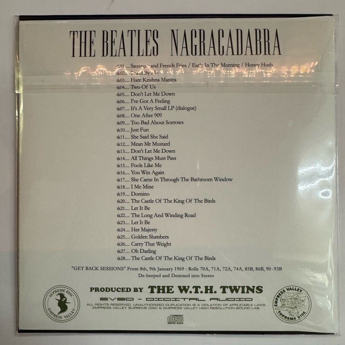 THE BEATLES / NAGRACADABRA Vol.1 (1CD) DEMIX Empress Valley New