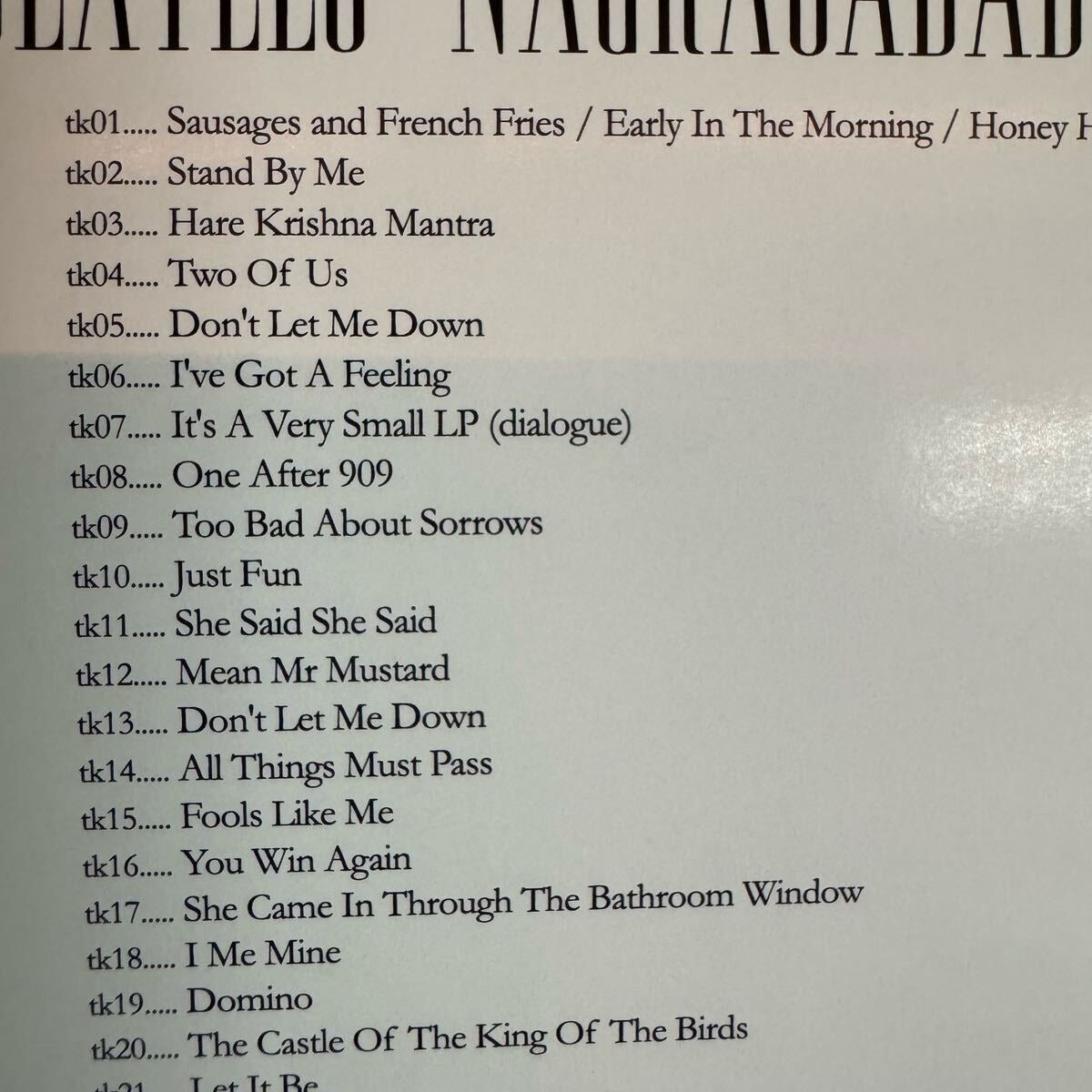 THE BEATLES / NAGRACADABRA Vol.1 (1CD) DEMIX Empress Valley New