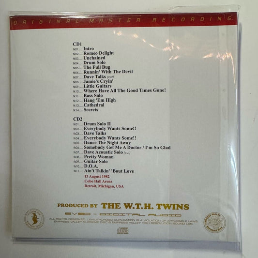 VAN HALEN / Detroit Night 1982 (2CD) CAJA DE SONIDO Empress Valley New