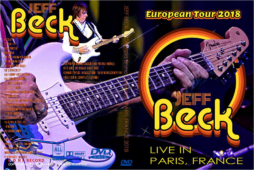 Jeff Beck / European Tour 2018 L'Olympia Bruno Coquatrix (1DVDR)