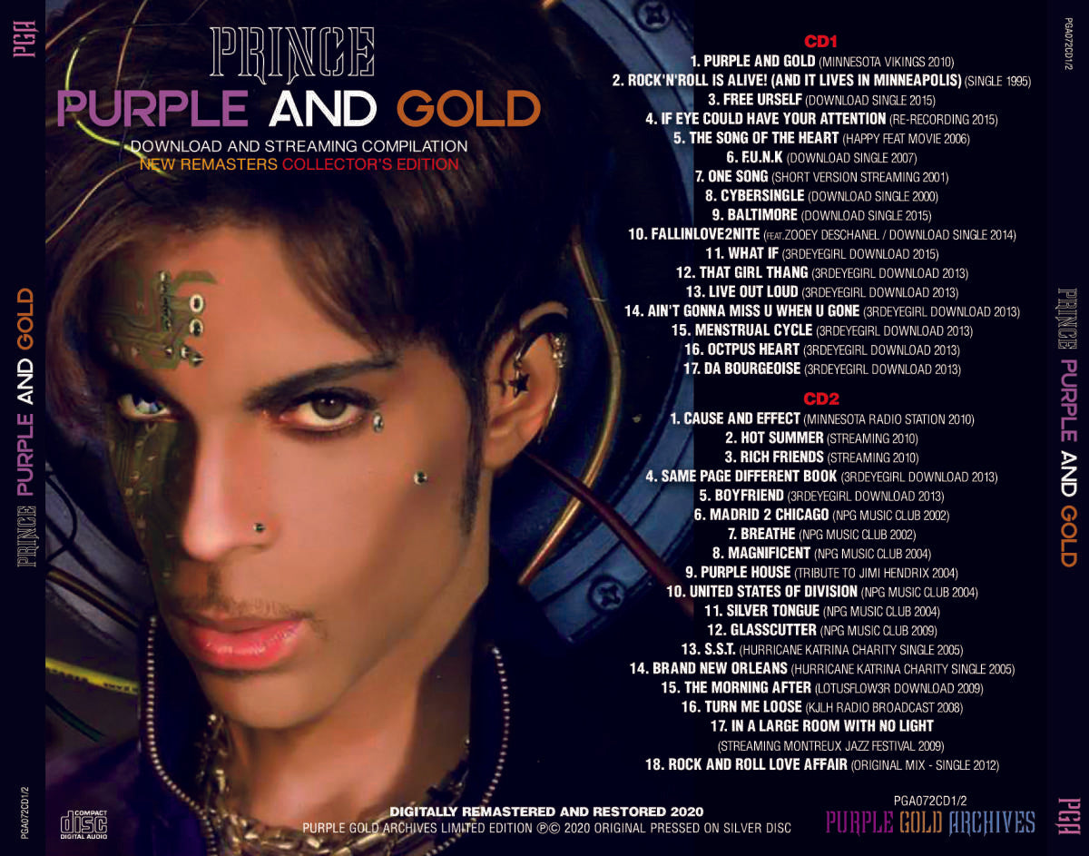 Prince Purple And Gold Best Compilation 2 CD New Remaster Collector's Edition