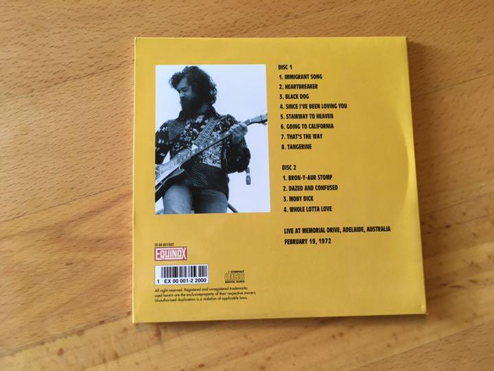 LED ZEPPELIN / LIVE IN ADELAIDE 1972 (2CD) Paper cover