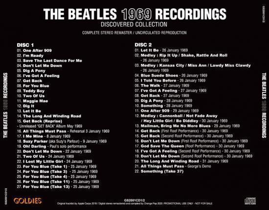 THE BEATLES / 1969 RECORDINGS DISCOVERED COLLECTION (2CD)
