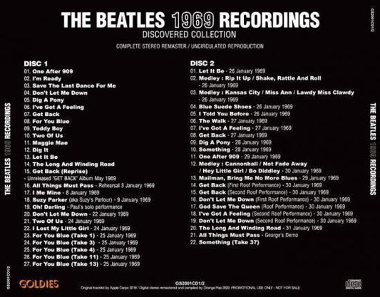 THE BEATLES / 1969 RECORDINGS DISCOVERED COLLECTION (2CD)