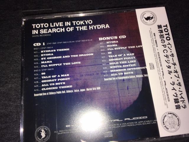 TOTO / LIVE IN TOKYO IN SEARCH OF THE HYDRA (2CD)