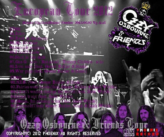 Ozzy Osbourne & Friends / European Tour 2012 (2CDR)