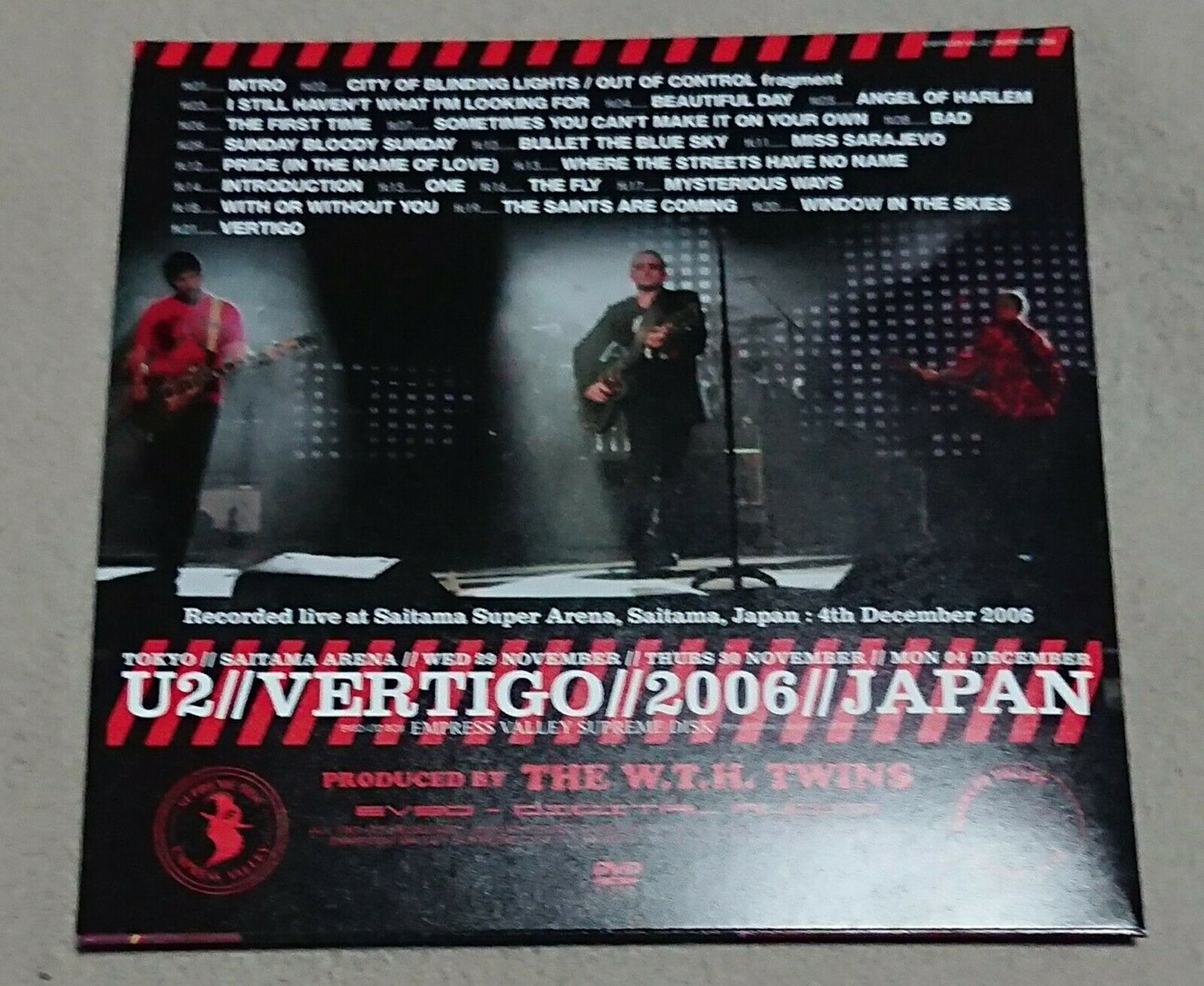 U2 EC WAS HERE Vertigo 2006 Saitama Arena Japan DVD Empress Valley EVSD Music