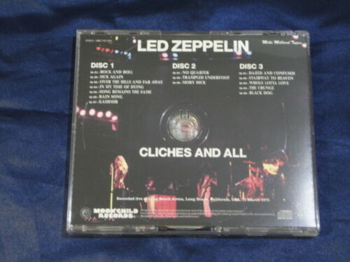 Led Zeppelin / Cliches And All 3CD Long Beach California 1978 Moonchild