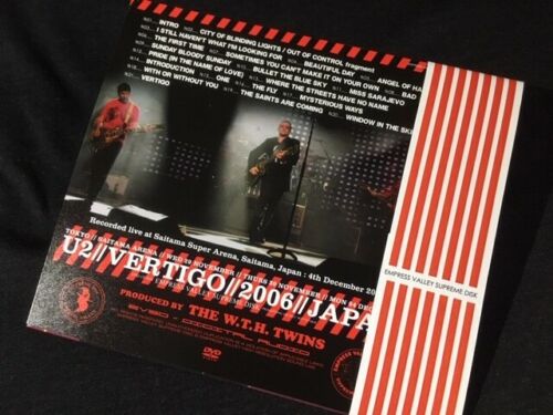 U2 EC WAS HERE Vertigo 2006 Saitama Arena Japan DVD Empress Valley EVSD Music