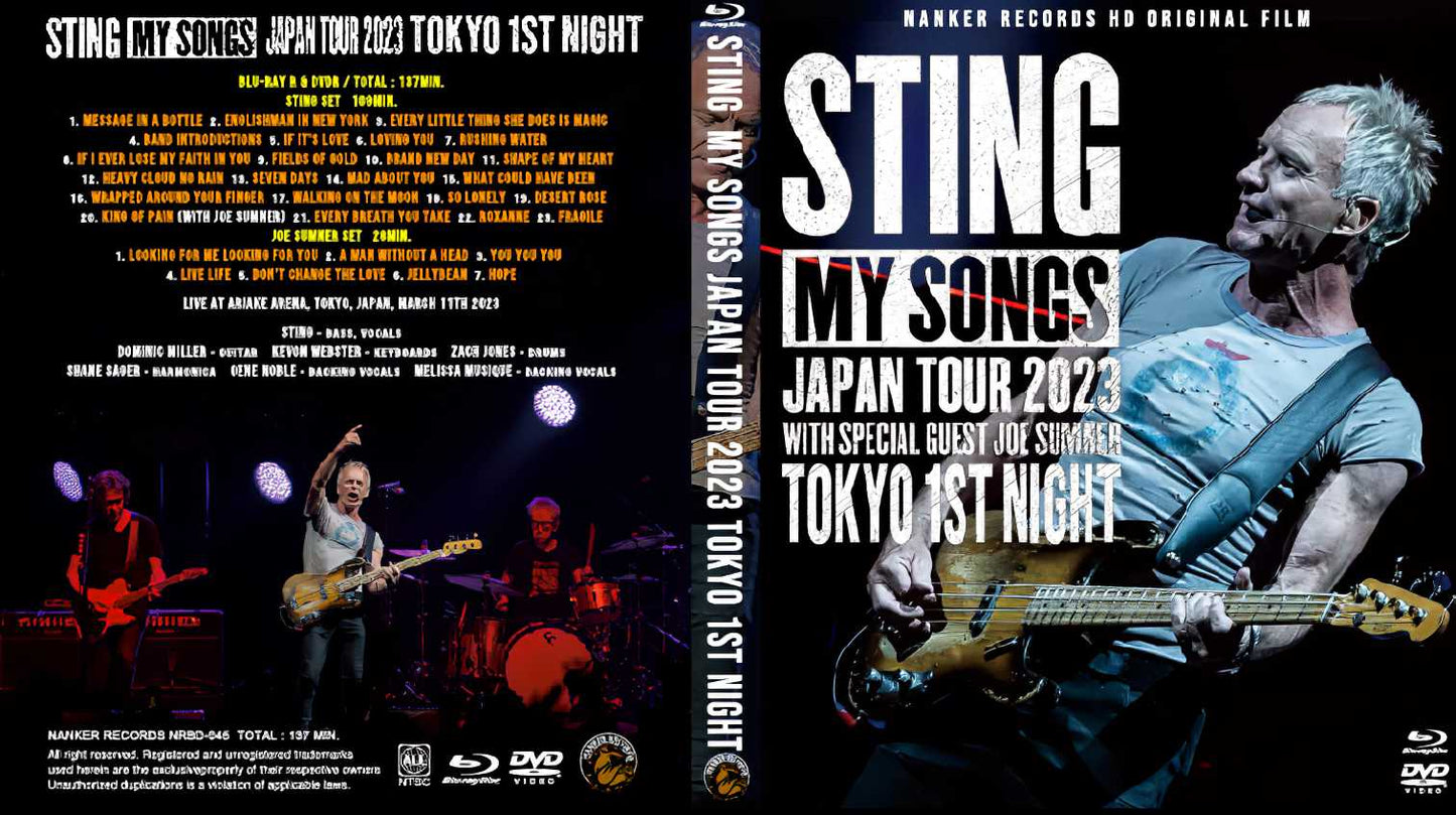 Sting / My Songs Japan Tour 2023 Tokyo 1st Night Ariake Arena (1BDR+1DVDR)